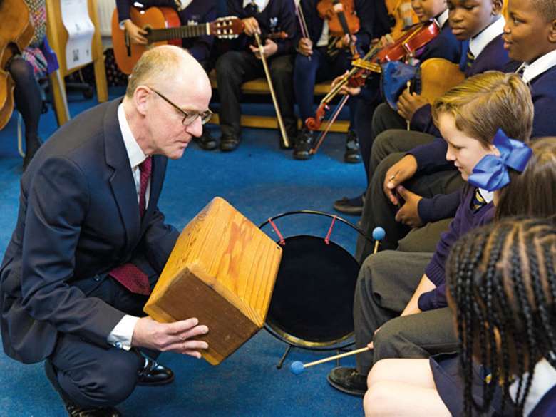  Schools minister Nick Gibb at the launch of Classical 100 in 2015