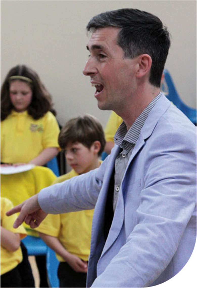  Richard working as a choral leader