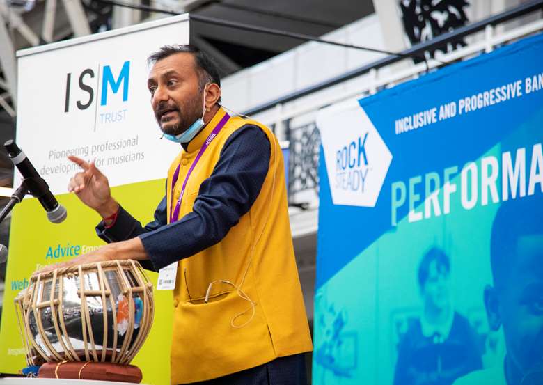 Yogesh Dattani workshopping Indian Takeaway at the Music & Drama Education Expo 2021