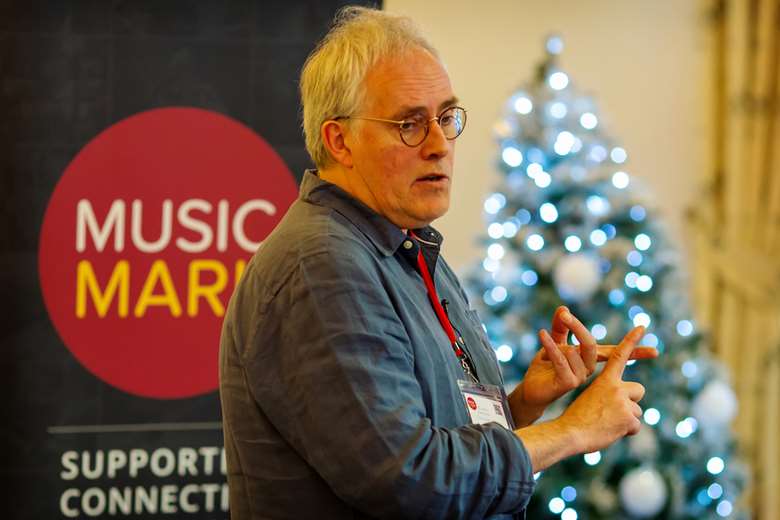 Michael Davidson at the Music Mark ‘Talk into Action’ conference, Derby 2023