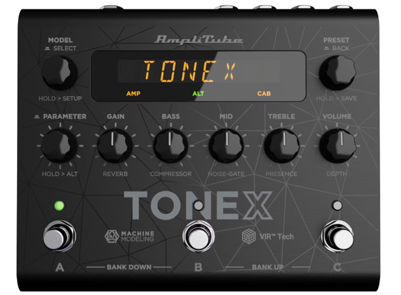 The pedal possesses 150 customisable presets arranged in 50 banks