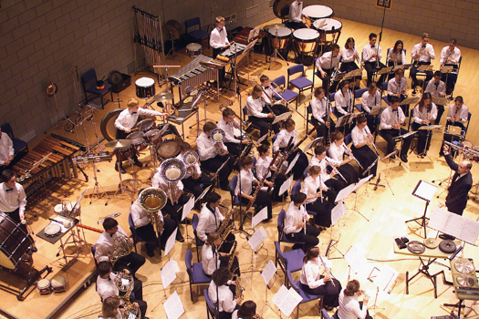 Phillip Scott conducts the National Youth Wind Ensemble in concert at Bradford-on-Avon
