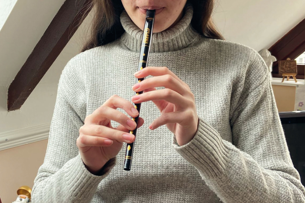 The tin whistle, and other alternative woodwind instruments, improve breath control, lung capacity, musicianship, and rhythmic precision