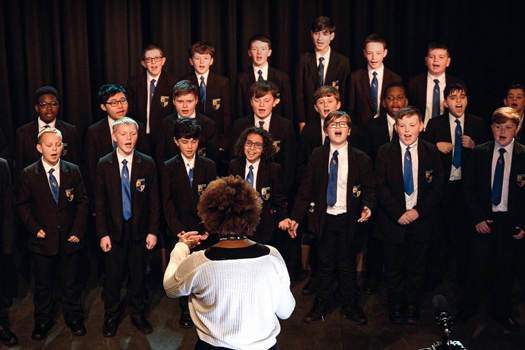 Choir from West Derby School, a Single Academy Trust boys' school in Liverpool