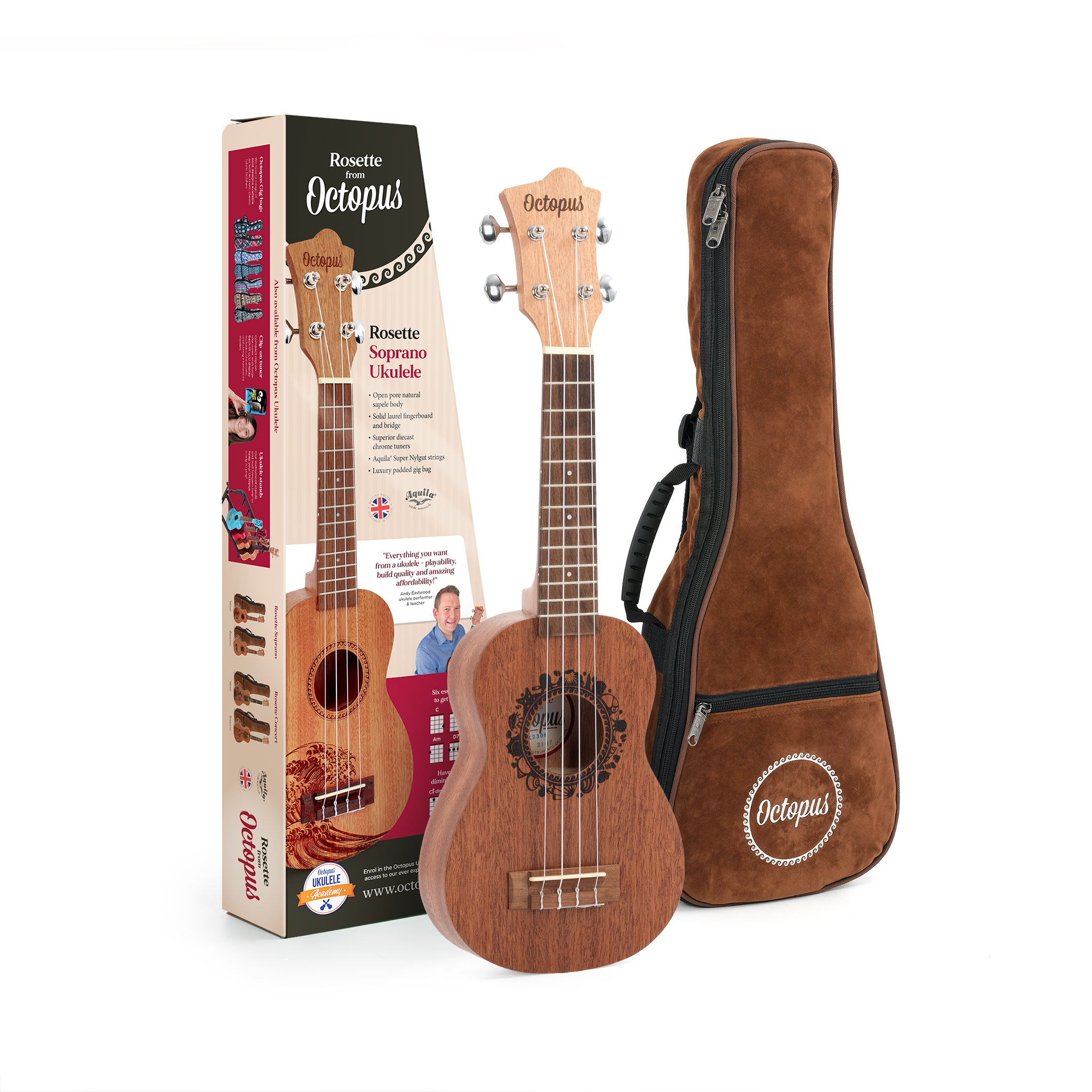 Music Teacher Reviews Rosette Ukuleles soprano and tenor from Octopus